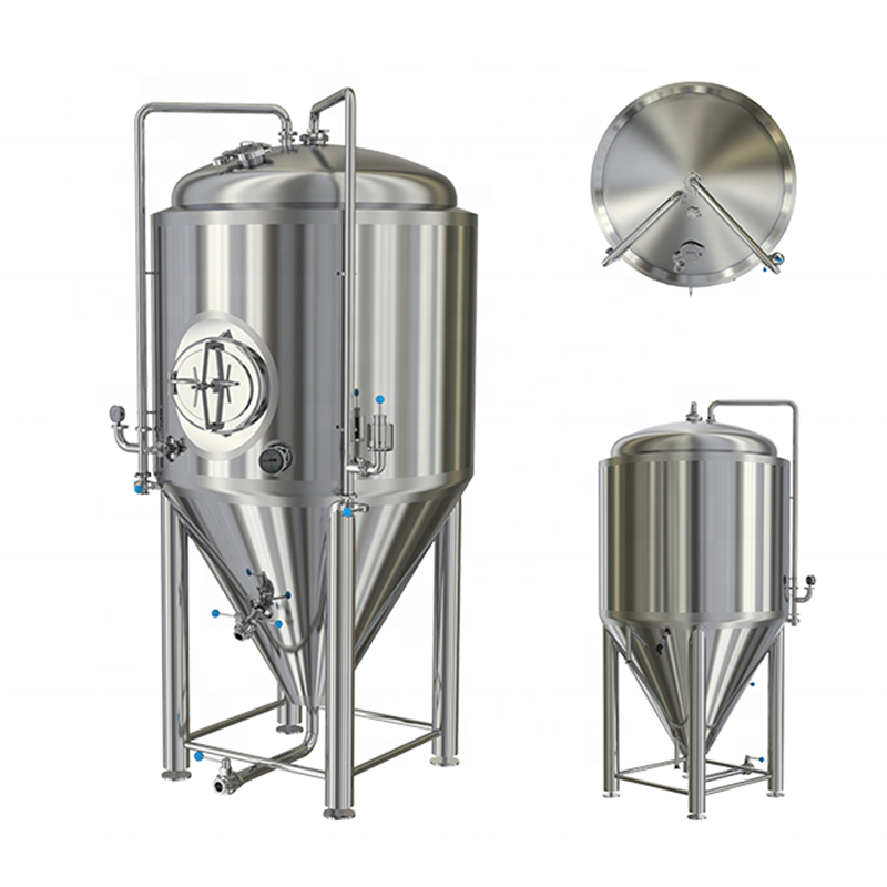 1000L 10HL Double wall conical jacketed fermenter supplies and manufacturer  ZXF